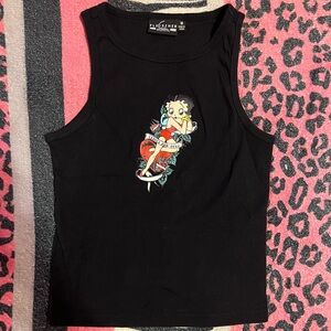 Y2K mcbling Betty Boop tank top
